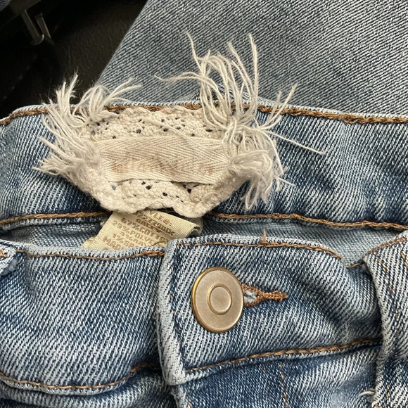 Altrar'd State Womens Light Wash High‎ Waist Distressed Straight Leg Denim Jeans - Picture 6 of 7